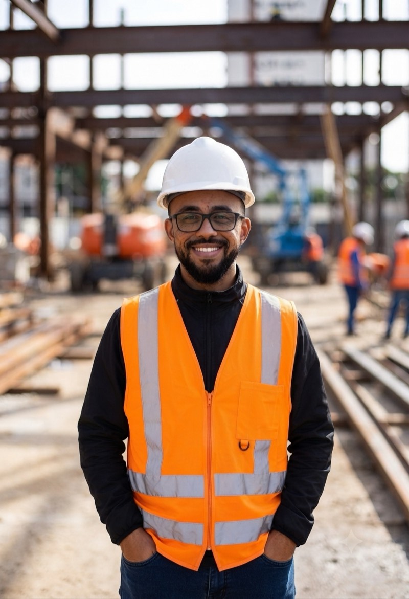 Profissional da Rafa Obras & Reformas pronto para o trabalho